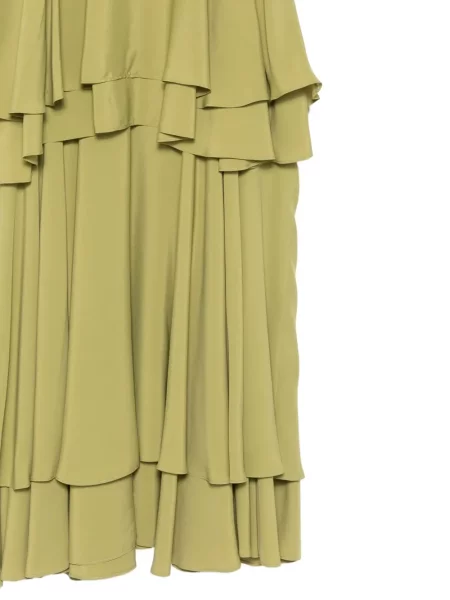 Rochie midi Ami Paris cu volane verde