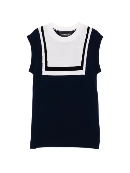 Top Cynthia Rowley fără mâneci albastru