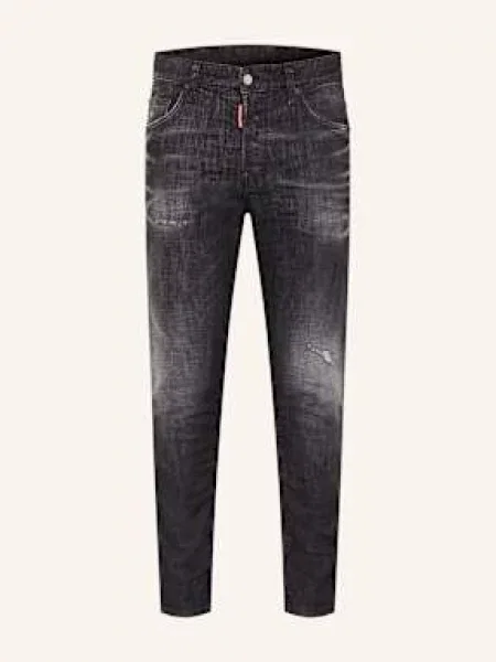 Jeansy Skater Slim Fit schwarz czarne