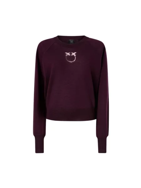Bluza nierozpinana Pinko wełniana fioletowa