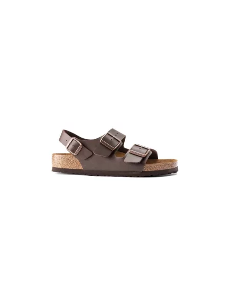 Sandały Birkenstock skórzane brązowe