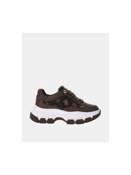 Sneakerși Guess maro