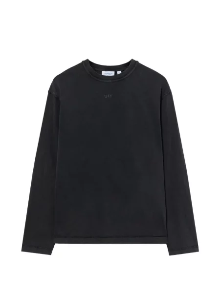 Lung tricou Off-white cu autograf alb