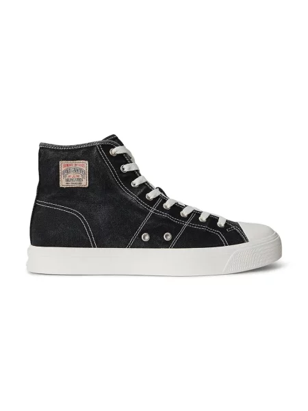 Polo Ralph Lauren Ayers Mid trampki nubukowe czarne