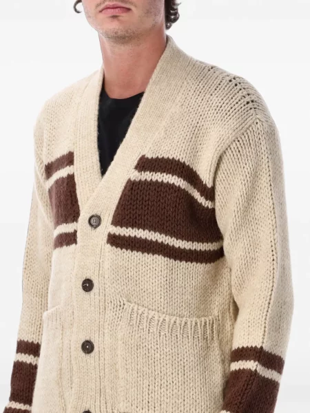 Cardigan Universal Works cu dungi tricotate chunky