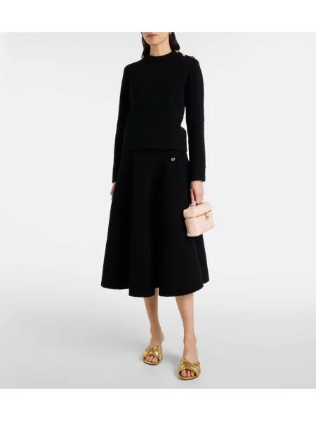 Pulover Bottega Veneta de lână negru