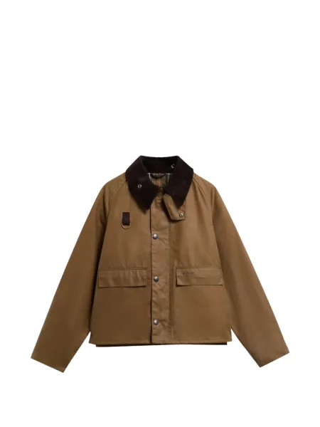 Gulerat ceruit geacă Barbour de catifea cord maro