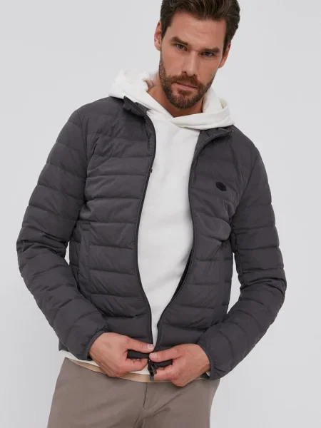 Пухено яке Emporio Armani със зимна изолация сиво