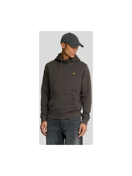 Bluza z kapturem Lyle & Scott z kapturem szara