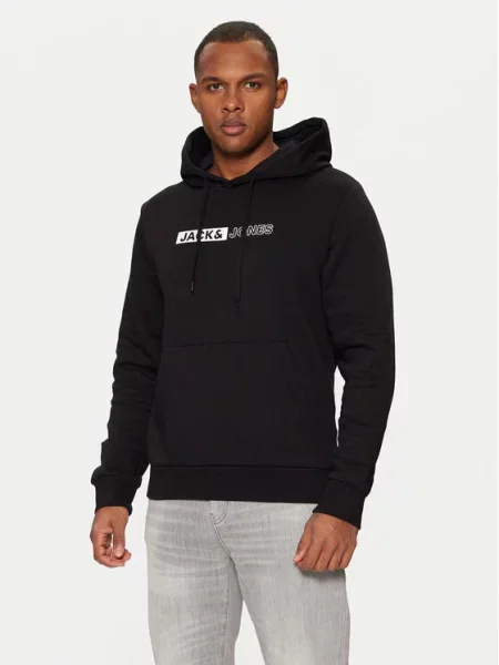 Jack&Jones Mikina Černá Regular Fit bílá