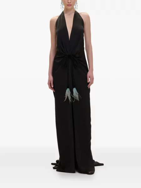 Tollas halter nyakú ruha V:pm Atelier fekete