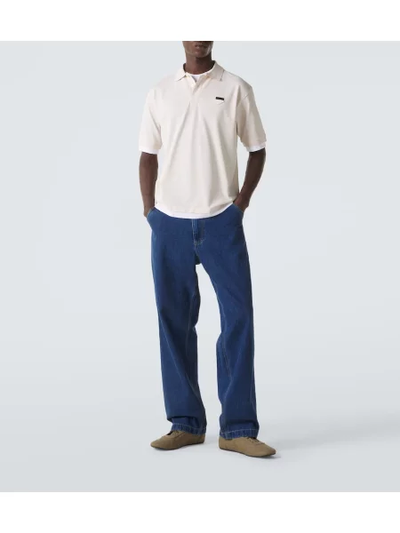Tricou polo Prada alb