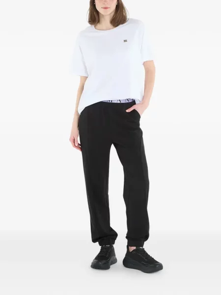Tricou Ea7 Emporio Armani cu autograf alb