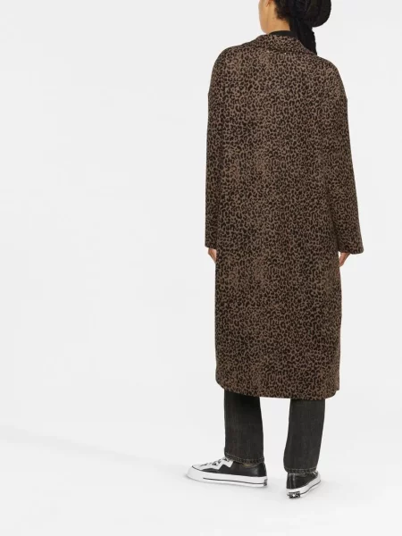 Leopardí kabát Golden Goose s potiskem černý