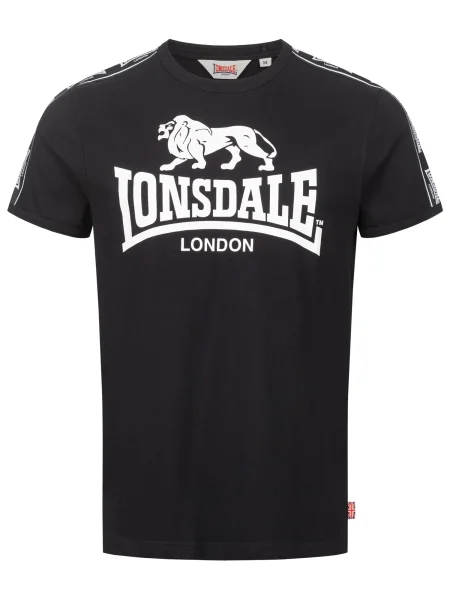 LONSDALE Tricou STOUR negru alb