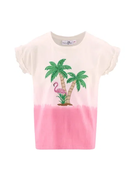 Happy girls Tricou / roz / roz pastel verde