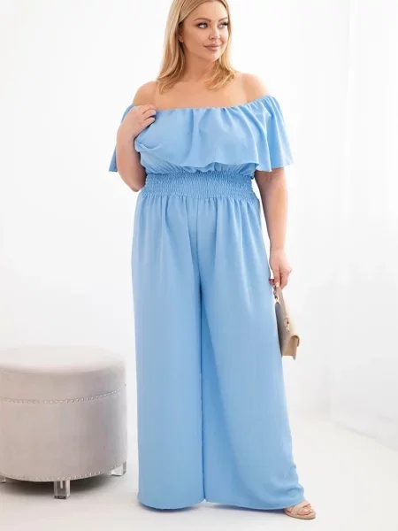 Kombinezon Kesi Włoski z falbankami kopertowy