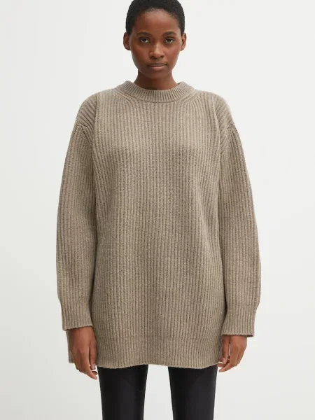 Maison Margiela pulover din amestec de lână bej