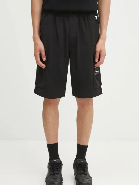 AAPE pantaloni scurți Now negru