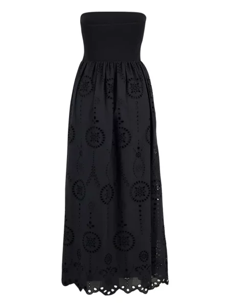 Rochie maxi Matteau fără bretele negru
