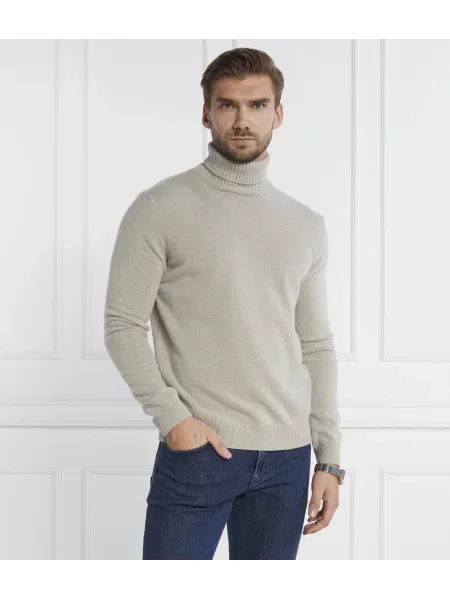 Oscar Jacobson Garbó Salim Rollneck gyapjú és kasmír hozzáadásával bézs