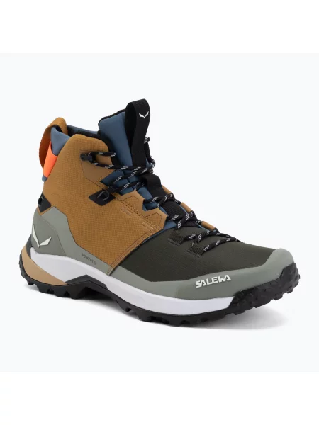 Încălțăminte de trekking pentru bărbați Salewa Puez 2 Mid Ptx golden brown/shadow maro