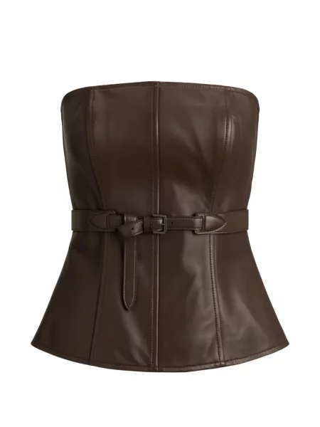Sutien Ralph Lauren Collection din piele maro
