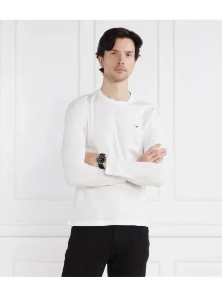 Tricou mânecă lungă Emporio Armani alb