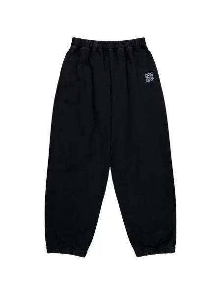 Pantaloni Vetements alergare cu autograf negru