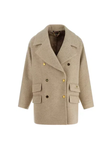 Płaszcz Elisabetta Franchi wełniany beżowy