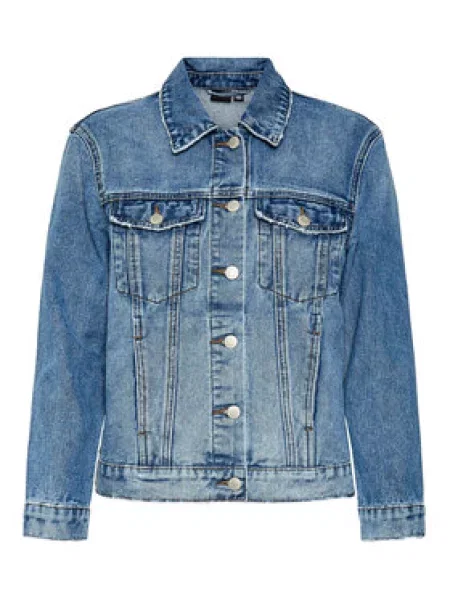 VERO MODA Přechodná bunda Zorica džínovina modrá