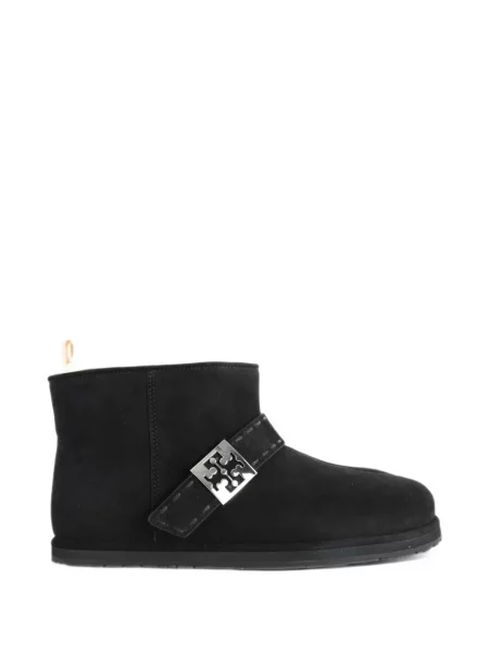 Боти до глезена Tory Burch от овча кожа черно