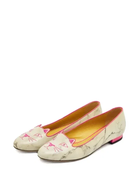 Pantofi loafer Charlotte Olympia cu broderie din piele