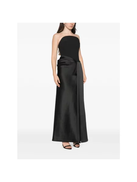 Sukienka maxi Solace London bez ramiączek czarna