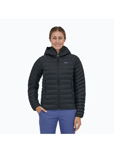 Дамско пухено яке Patagonia Down Sweater Hoody black черно