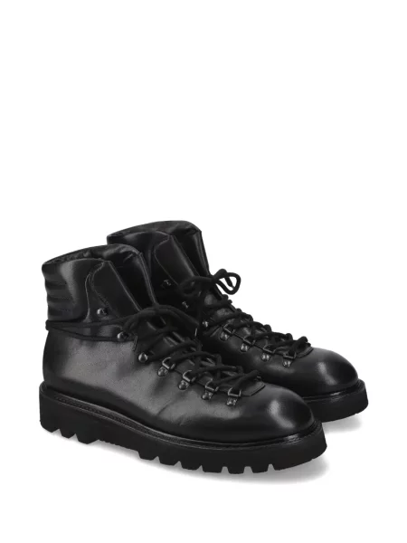 Botine Premiata cu șireturi din piele negru