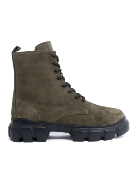 Buty do kostki Sergio Moretti skórzane zielone