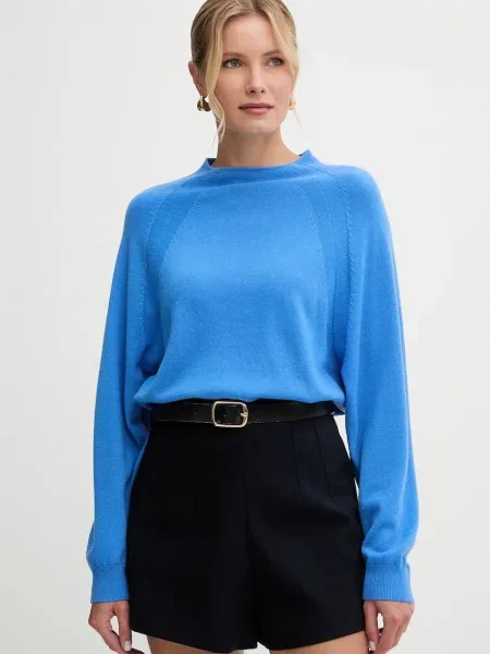 Volnen pulover MAX&Co. modra
