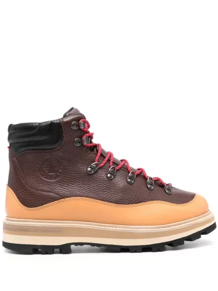 Botine Moncler din piele maro