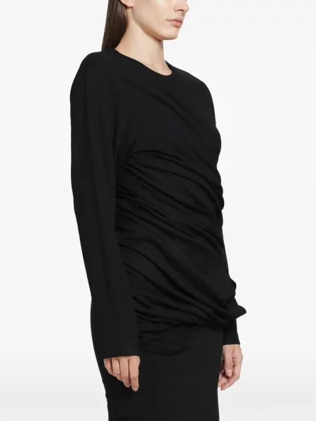 Lung tricou Junya Watanabe drapate negru