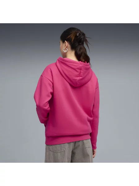 PUMA dzianinowa bluza z kapturem Essentials o luźnym kroju Odzież S różowy