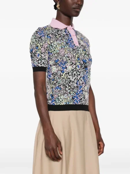 Virágos pólóing Moschino nyomtatás