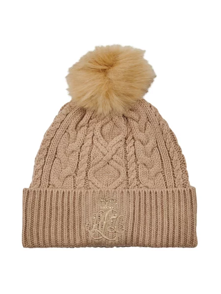 Kapa z dodatkom volne Lauren Ralph Lauren bež