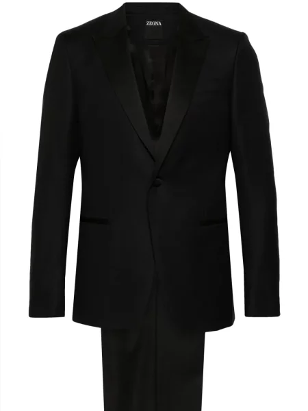 Costum Zegna de lână de costum negru