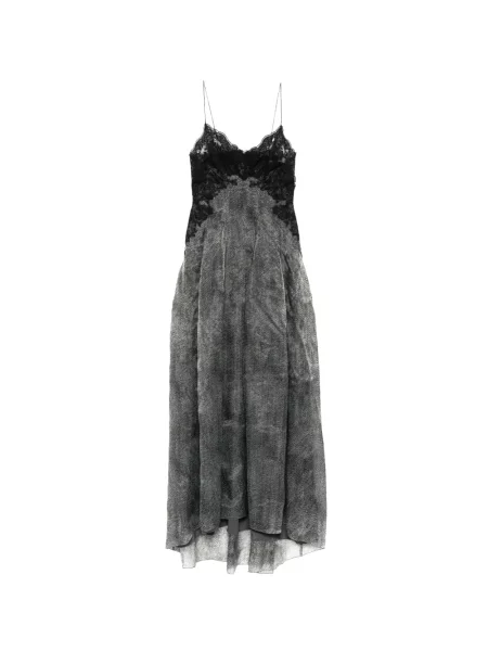 Rochie maxi Ermanno Scervino din dantelă negru