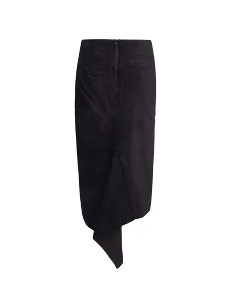 Fustă midi Thelatest asimetrică negru