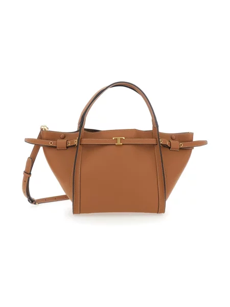 Shopperka Tod's skórzana brązowa