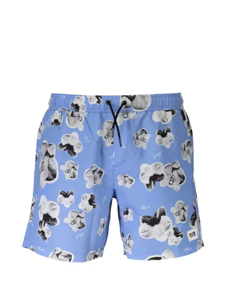 Slip de baie Karl Lagerfeld cu model floral cu imagine albastru