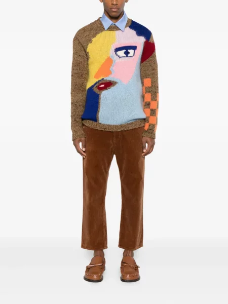 Pulover Walter Van Beirendonck tricotate maro