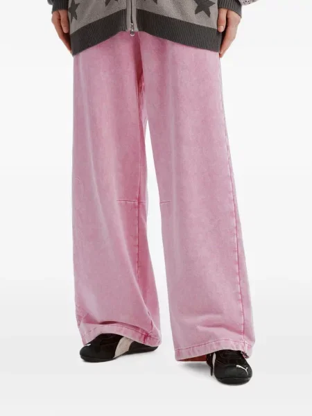 Pantaloni Mini Cream cu imagine roz